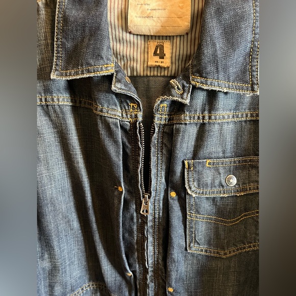 JOHN VARVATOS BEATLES FULL DUAL ZIP POCCKETS DENIM CONVERSE JACKET - Size: XL - Picture 7 of 14